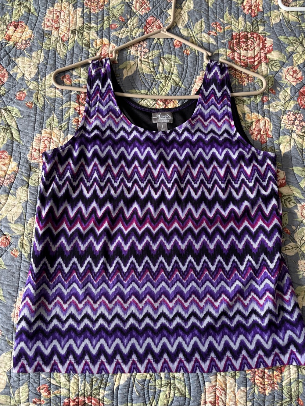 Chico’s Purple Zigzag Tank Blouse